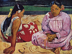  Таитянские женщины на побережье Гоген Поль